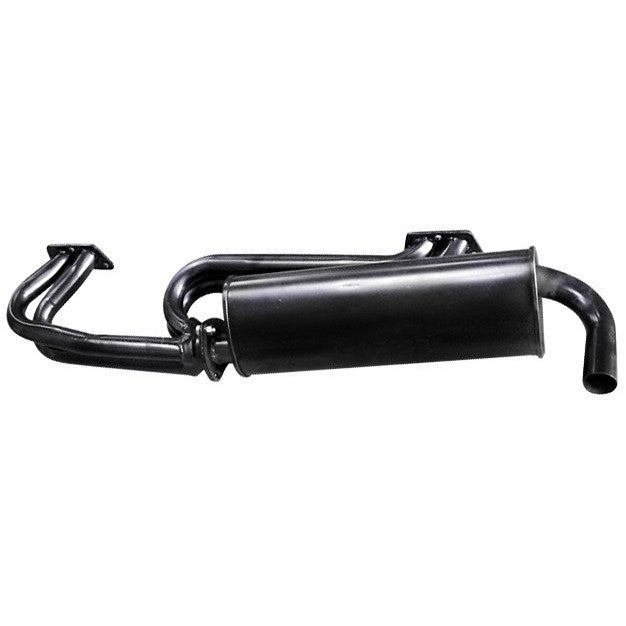 Exhaust, SQP T2/4 1.7-2.0,EMPI, Black Tailpipe: T2 Bay (1972-1979)