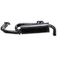 Exhaust, SQP T2/4 1.7-2.0,EMPI, Black Tailpipe: T2 Bay (1972-1979)