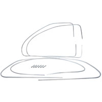 Beetle Window trim set, 8/57-8/64 inc. clips