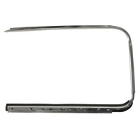 Beetle window trim frame Left. 1952 to 1964. Chrome scraper outer.