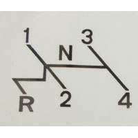 Shift pattern sticker, ash tray