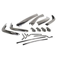 Bumper Set, S/steel, 56-66, US spec, front and rear