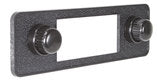 Black Stereo Faceplate including Knobs and Escutcheons