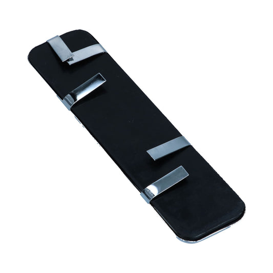 Gas pedal cover, chrome/black rubber, each