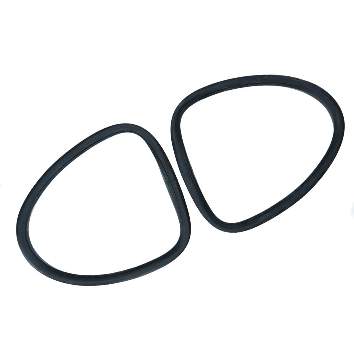 Rear window seal 'Deluxe' (alu trim) pair