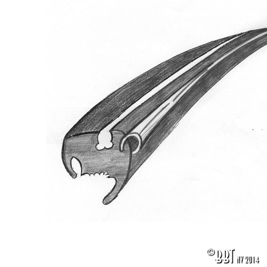 Rear window seal 'Deluxe' Beetle 04/53-07/57 sedan