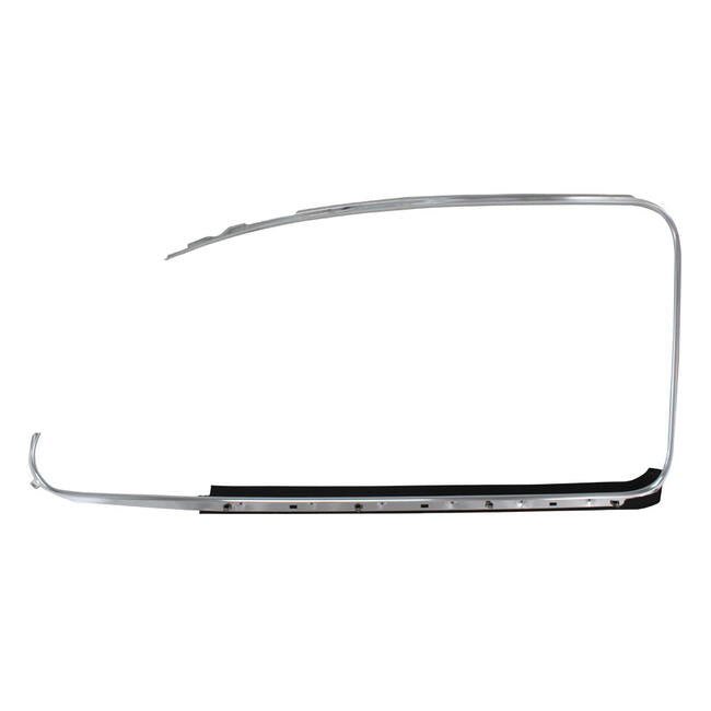 Outer Window Aluminium Trim with Scraper for the Left Side: Beetle (1965-1979)