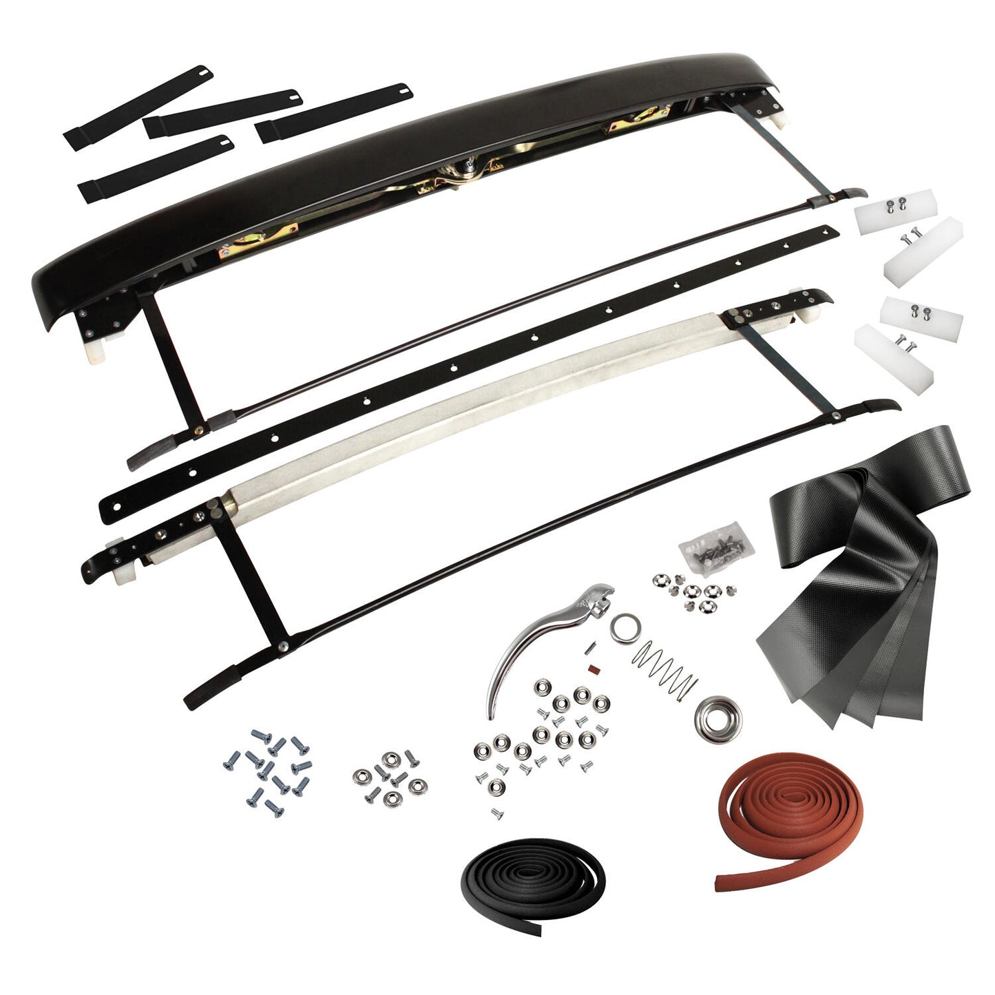 Complete sunroof assembly without rails