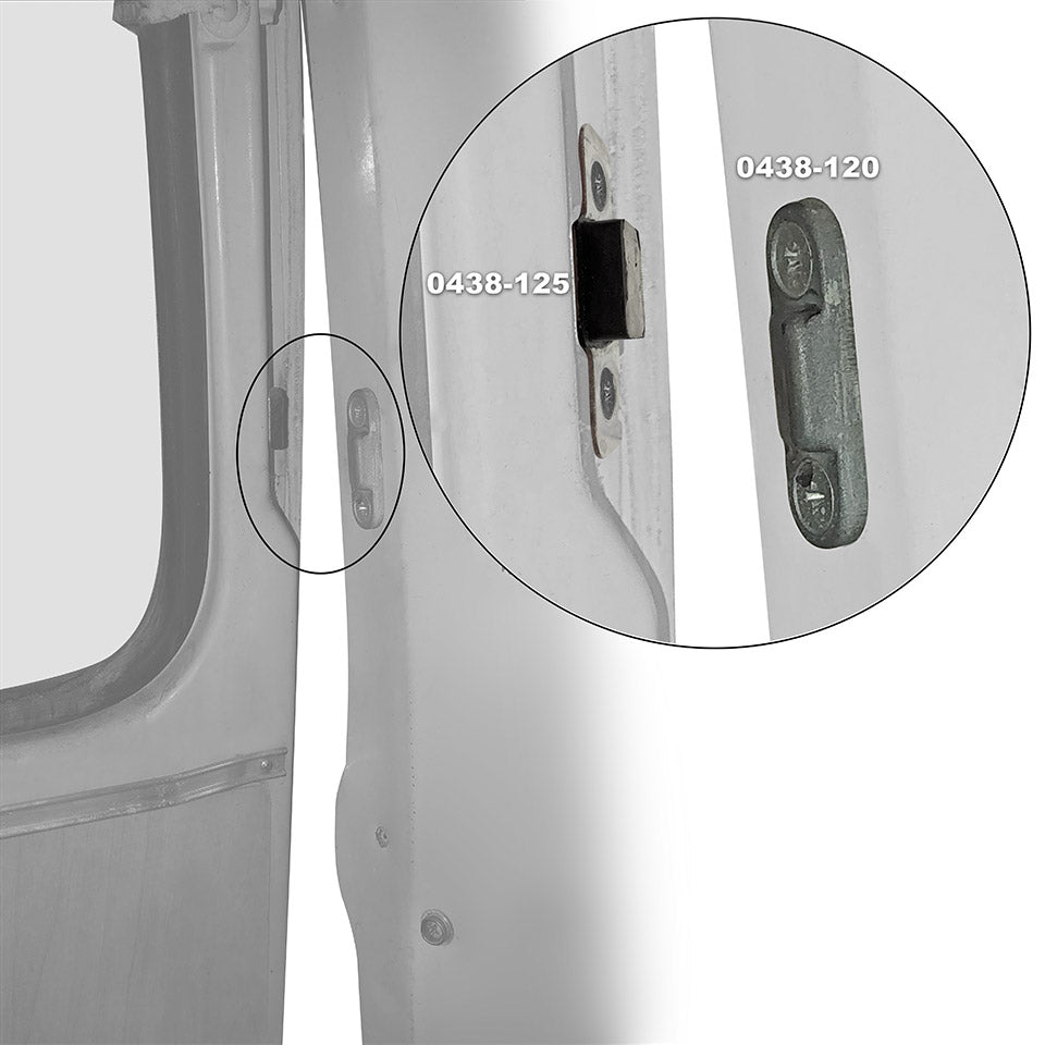 Rear cargo door guide / door