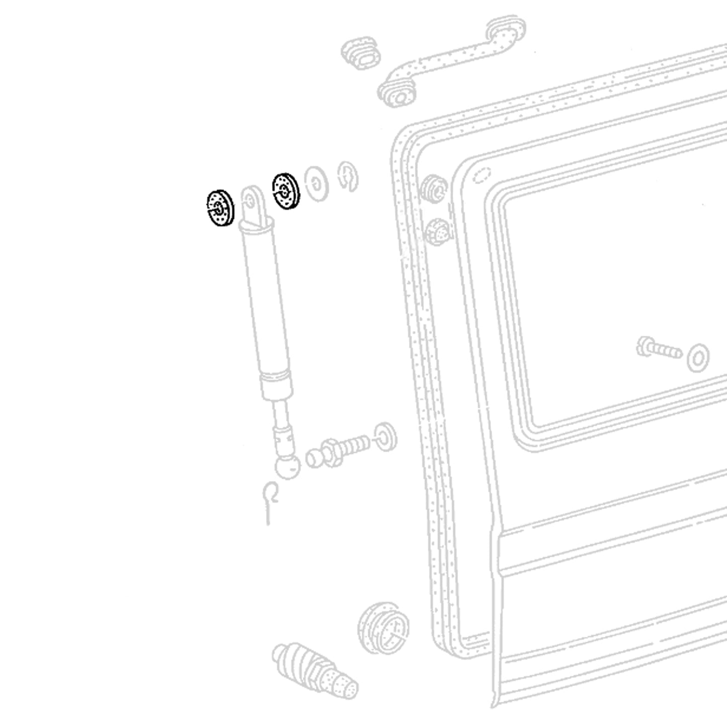 Seal gaspump rear hood