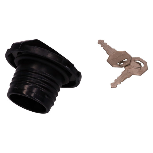 Fuel cap with lock, Screw fitment, economy Beetle 01/72- Karmann Ghia 09/71- Type 3 01/72-