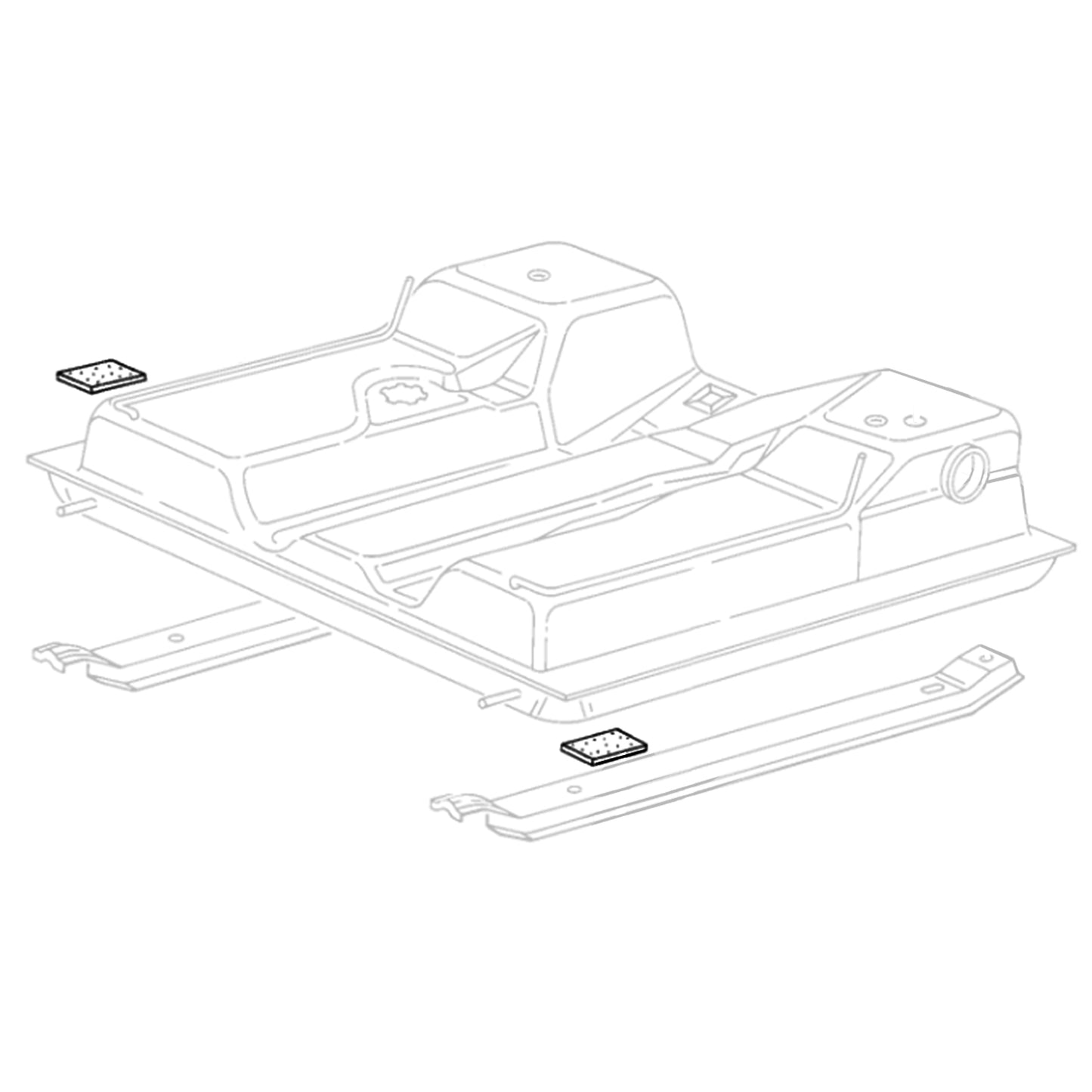 Mounting pads fuel tank (4)