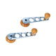 Window crank, wood/chrome, as pair