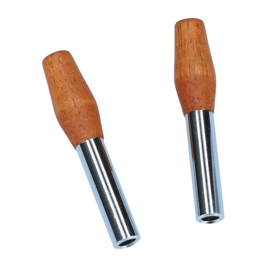 Door lock pulls chrome/wood