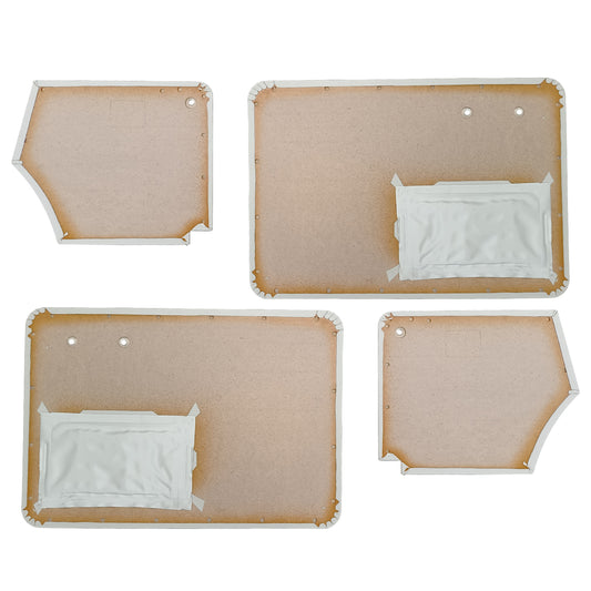 Door panel set 'Cream White' convertible (4pcs) Beetle 56-64