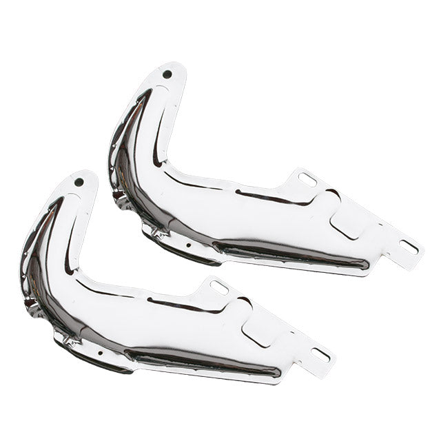 Front hood hinge, chrome, pair