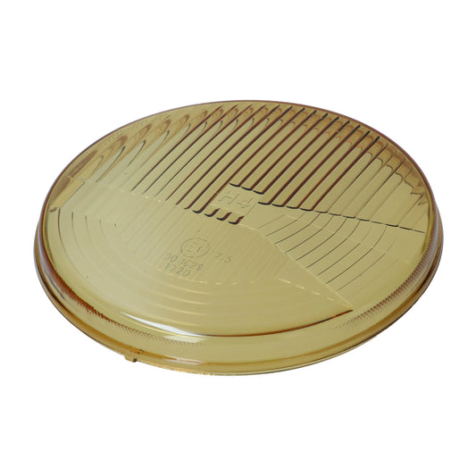 Headlight lense H4 yellow - LHD Beetle 08/67- Bus 08/67- 07/92 Type 3 04/61-07/73 Type 181 Golf 1 / 2