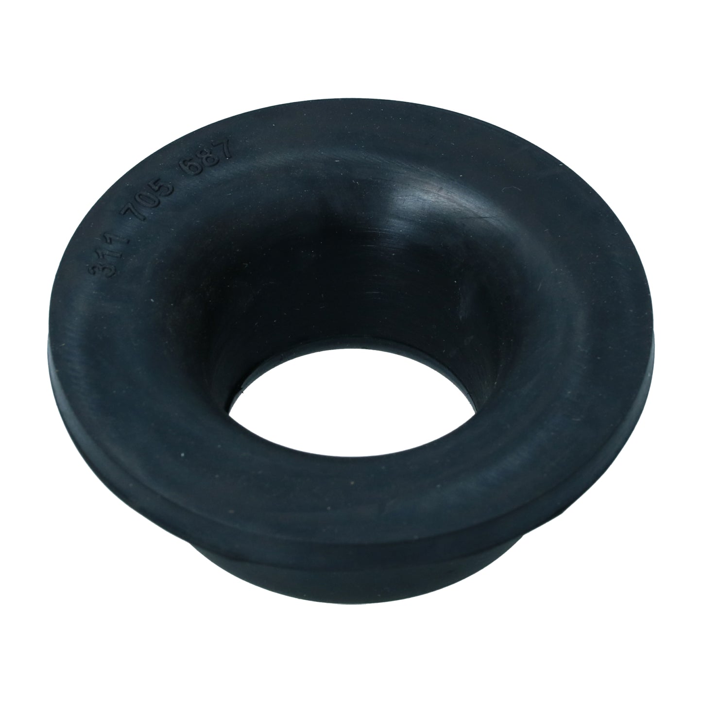 Rubber between rear axle , chassis, upper