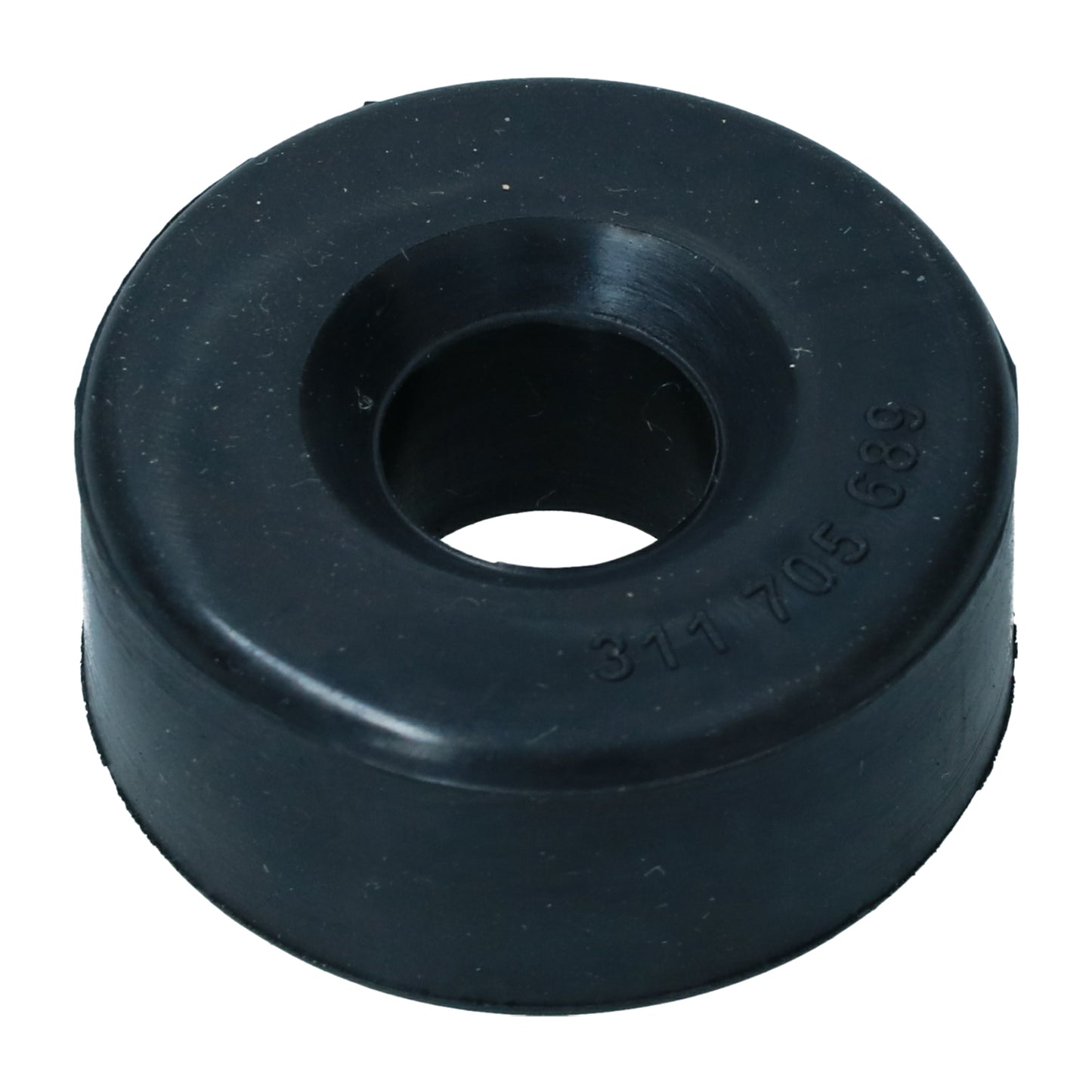 Rubber between rear axle , chassis, lower