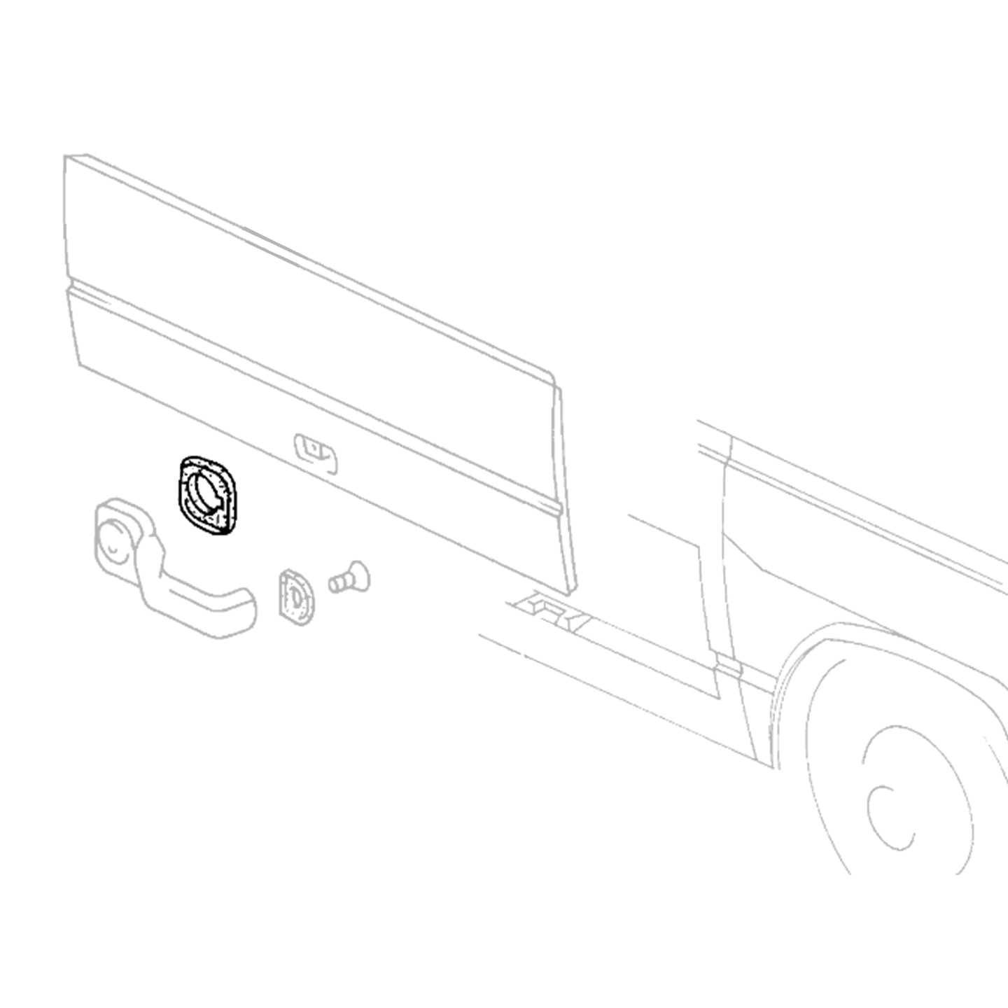 Seal Treasure chest door handle, large