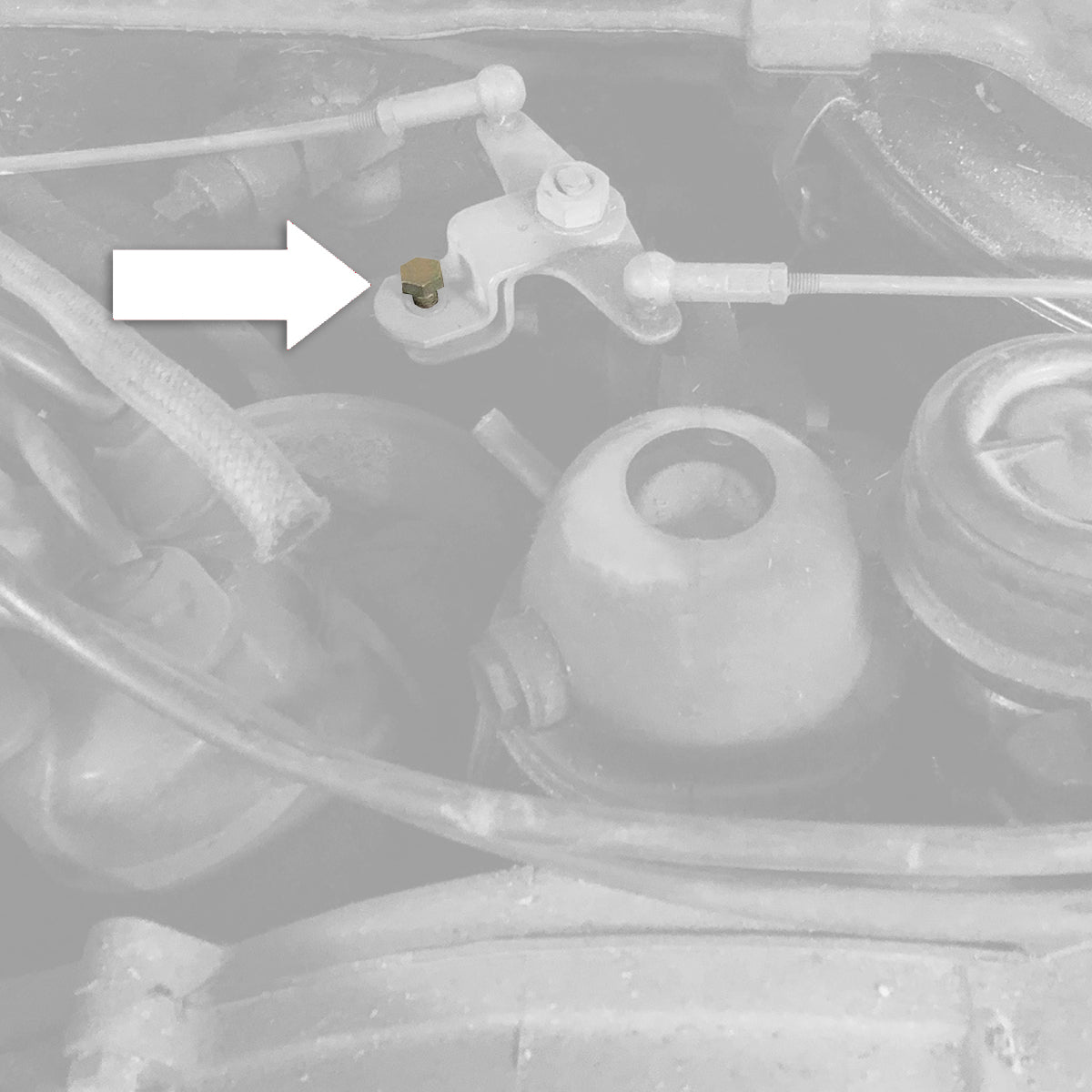 Nipple accelerator cable, double carburettor
