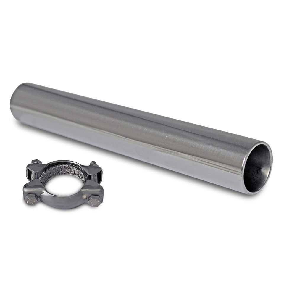 Exhaust pipe with bracket 'Original style' - Stainless Steel