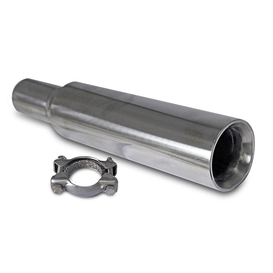 Exhaust pipe with bracket 'GT style' - Stainless Steel