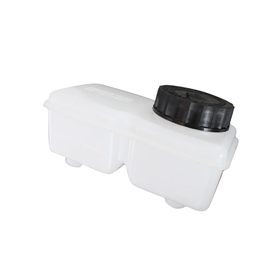 Brake fluid reservoir on master cylinder