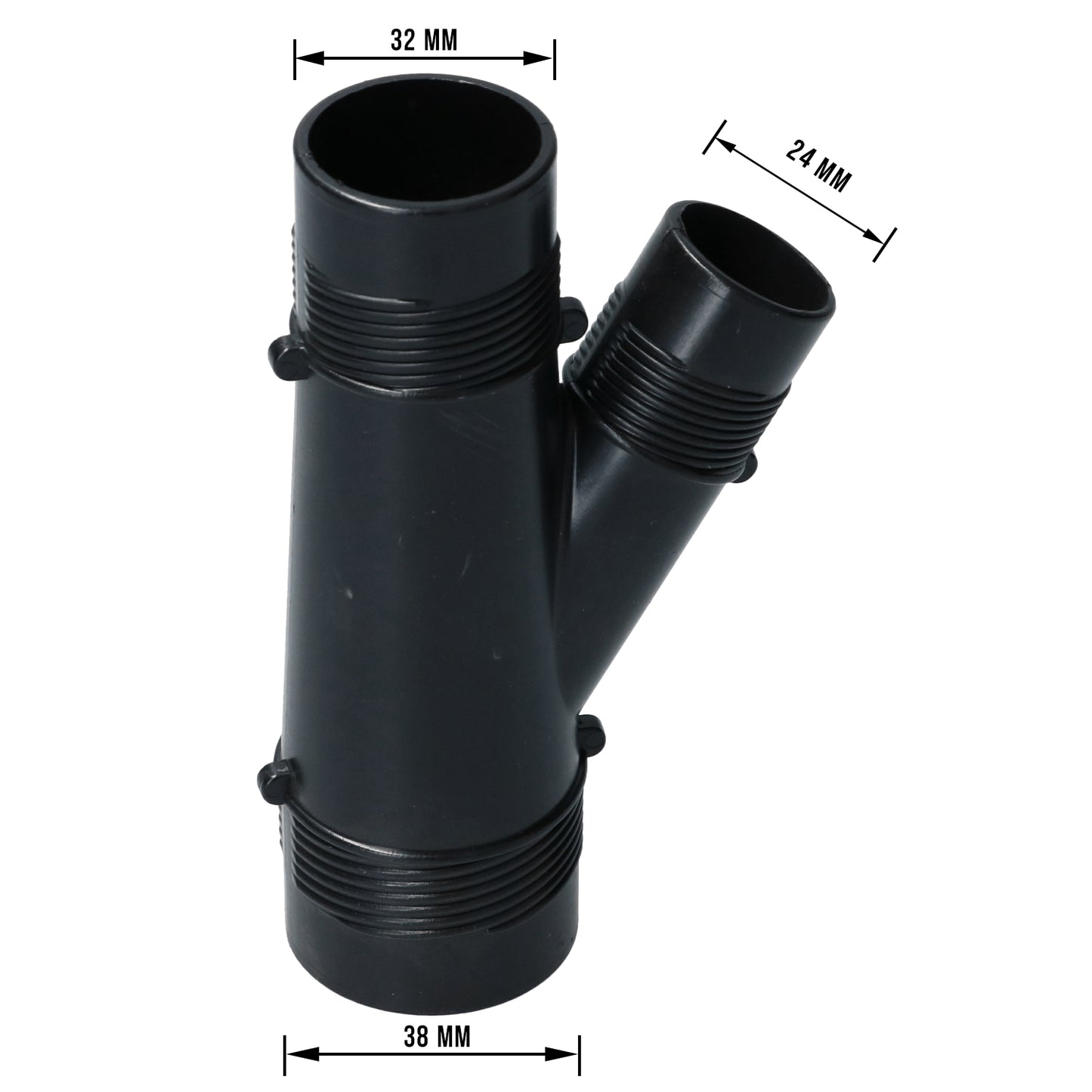 Connector heaterhose front, 2-way