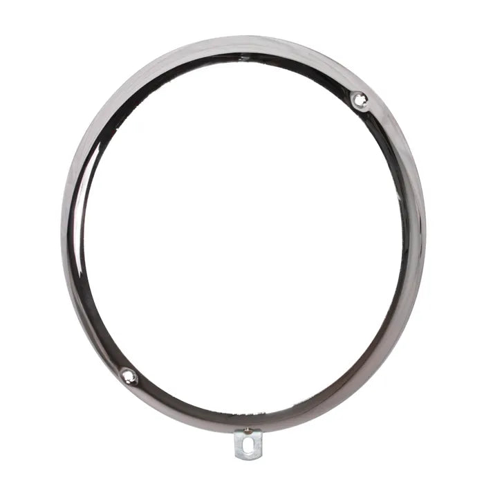 Headlight Rim in Chrome 10 Past 8 Adjusting Screw Configuration: Beetle (1950-1967), T2 Split Bus (1950-1967)