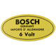Sticker - 6v Bosch for Coil Beetle (1947-1966), T2 Split Bus (1950-1966), Beetle Cabrio (1949-1966)