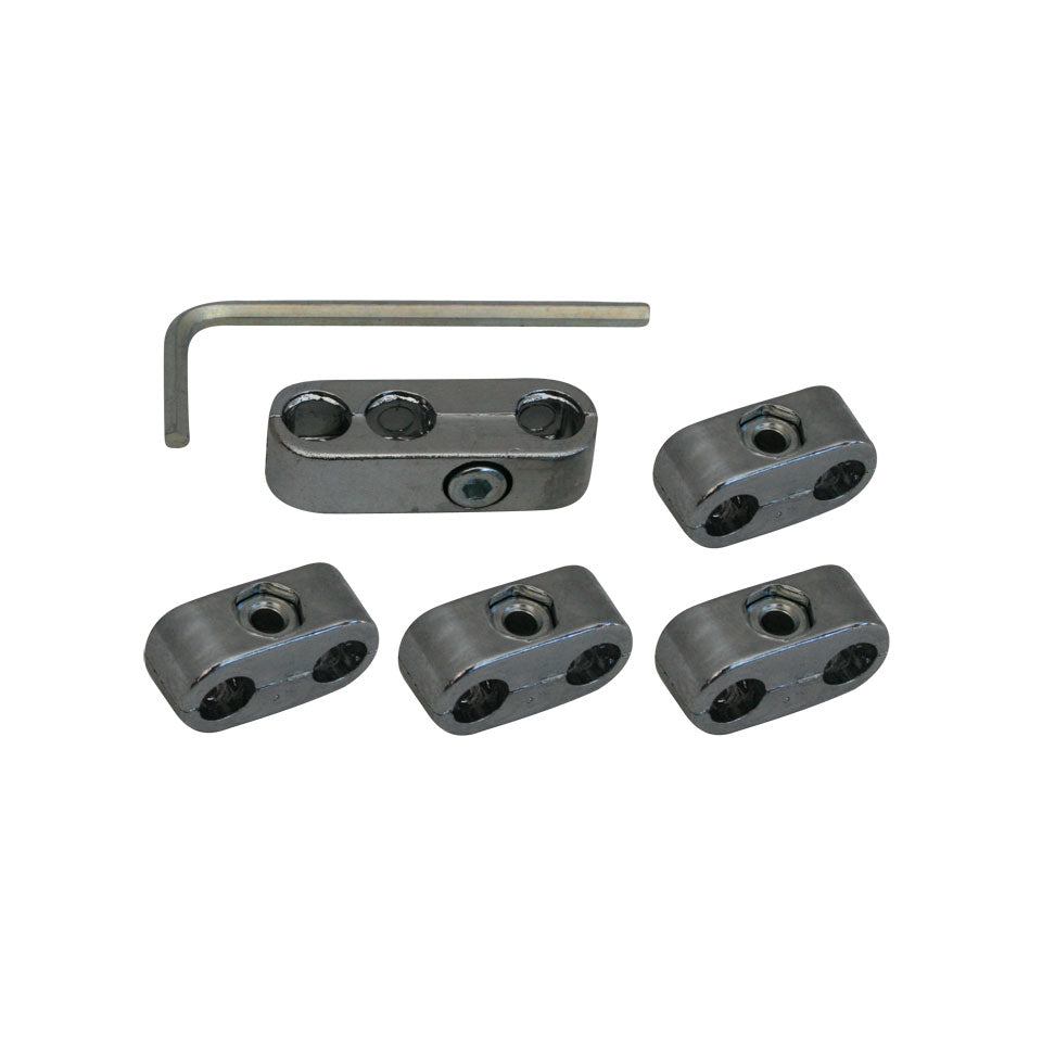 Spark plug wire retainers, chrome