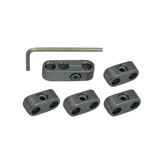 Spark plug wire retainers, chrome