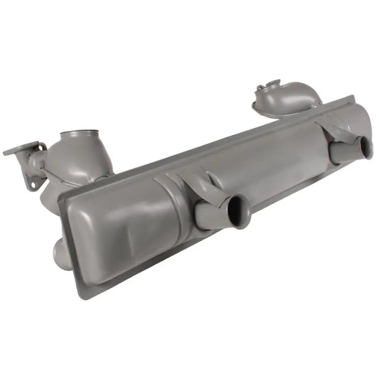 Exhaust Silencer with Right Single Hotspot 1300-1600 engines: Beetle (1971-1979), Karmann Ghia (1971-1974), Beetle Cabrio (1971-1979)