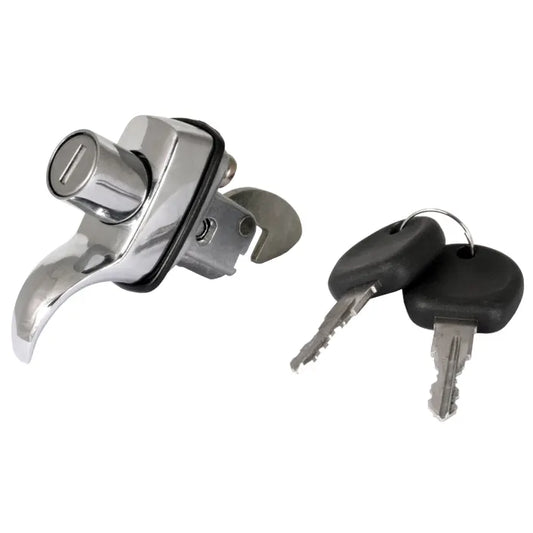 Push Button Engine Lid Catch in Chrome: Beetle (1964-1965), T2 Bay (1968-1971), T2 Split Bus (1966-1967)