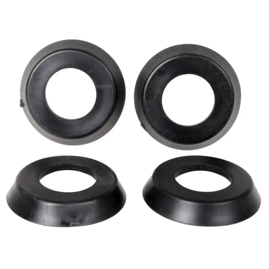 Interior Door Handle and Window Winder Trim Ring Set in Black: Beetle (1955-1967), T2 Split Bus (1950-1967), Karmann Ghia (1960-1967)