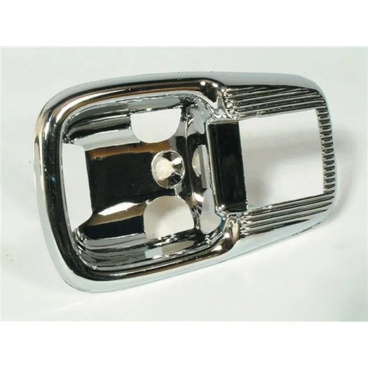 Interior Door Pull Handle Trim Frame in Chrome: Beetle (1967-1979), T2 Bay (1973-1979), Karmann Ghia (1965-1974)