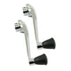 Window Winder Handles in Chrome and Black: Beetle (1950-1967), Karmann Ghia (1960-1967), Type 3 (1962-1967)