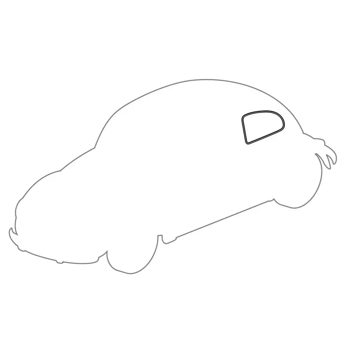 Rear Quarter Window Seal Deluxe for Metal Trim Left: Beetle (1965-1971)