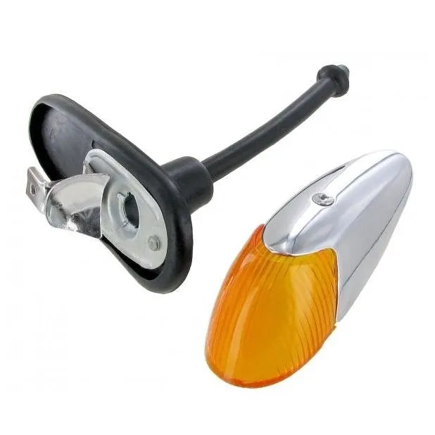 Front Indicator Assembly Pair with Amber Lens with Seal: Beetle (1958-1963), Beetle Cabrio (1958-1963)