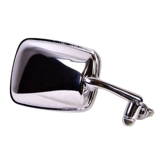 Wing Mirror Chrome Arm Stainless Steel Head and White Trim Right Beetle (1968-1979)