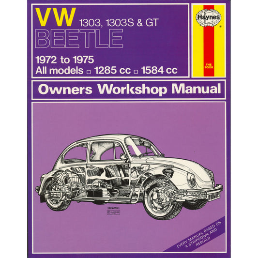 VW 1303, 1303S ,  GT Manual, English, J.H. Haynes
