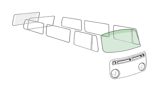 Windshield, green, green sunshade