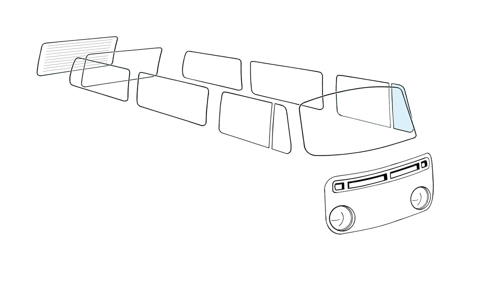 Vent wing window open, left