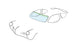 Windshield - Karmann Ghia coupé/convertible with green sunshade