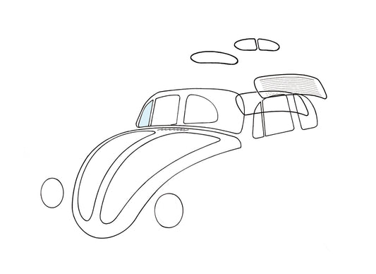 Vent wing window, right