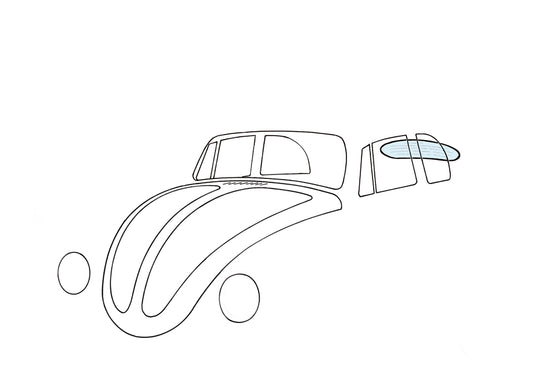 Rear window, beetle convertible, heated