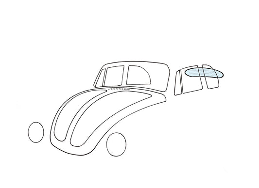 Rear window, beetle convertible, heated