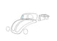 Vent wing window, right, convertible