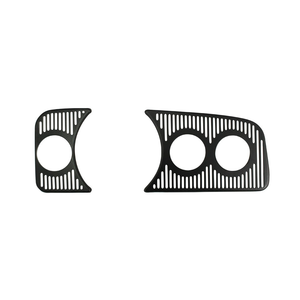 Dashgrill gauge holder set, 3 hole 52mm, black, RHD